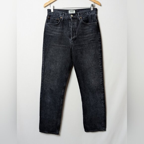 Agolde Black Straight Leg Jeans - Picture 8 of 14